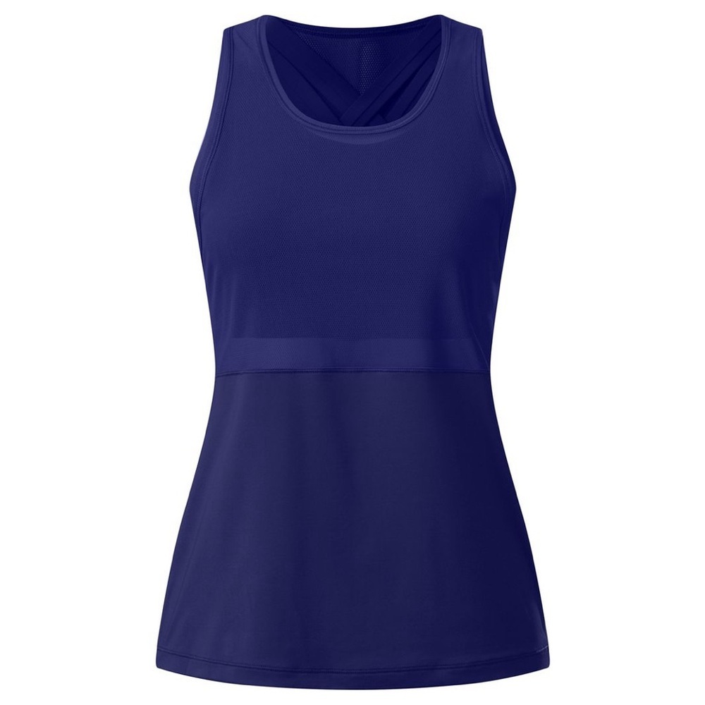 Lululemon Athletica Fast as Light 2-in 1 Tank Top Mesh Sports Bra Emperor Blue 4